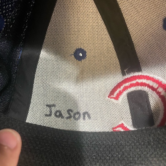 MLB Youth Chicago Cubs Baseball hat (w/my son’s name in it) Great used condition - Picture 4 of 4